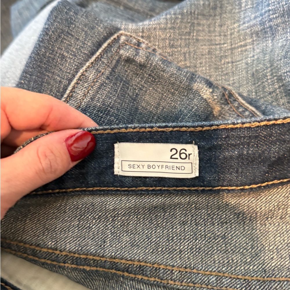 GAP Women's Sexy Boyfriend Jeans in Distressed Blue - Picture 6 of 6